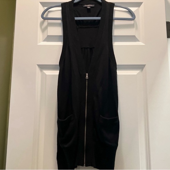 3/$19 Banana Republic sleeveless zip up tank top blouse cardigan vest tunic - Picture 7 of 14